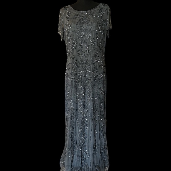 Pissarro Nights Ash Blue Sequin Gown - Picture 5 of 14